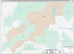 Deer Lodge County Wall Map Premium Style 2026